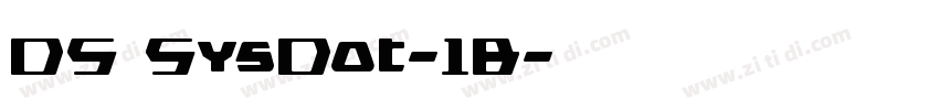 DS SysDot-1B字体转换